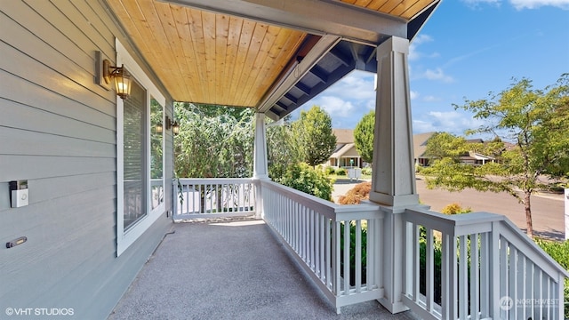 balcony with covered porch