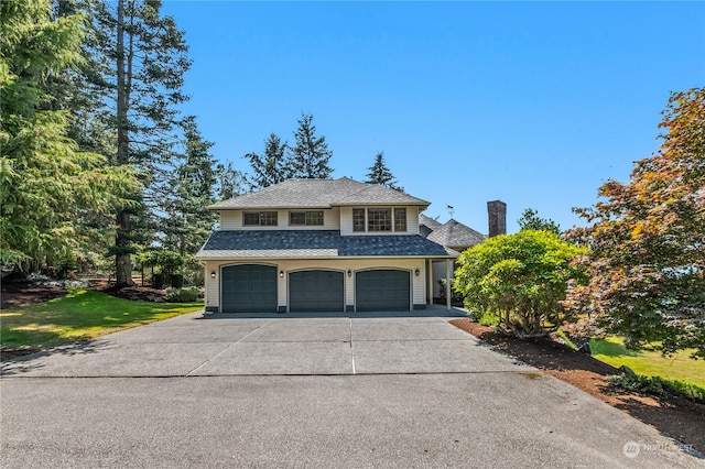 view of property with a garage