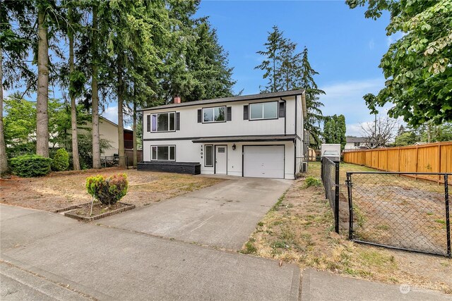 view of property featuring a garage