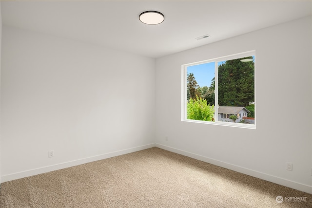 view of carpeted spare room