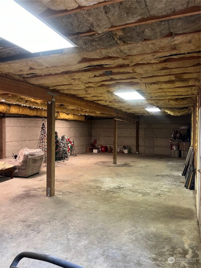 view of basement