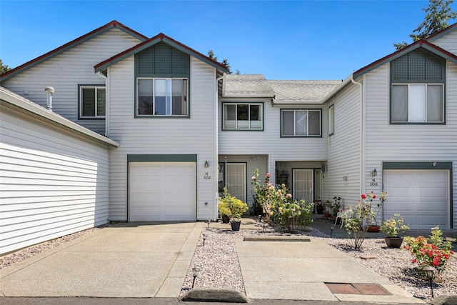 front facade with a garage