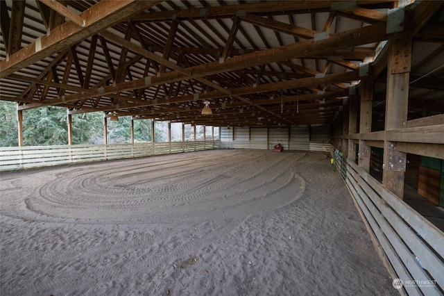 view of horse barn