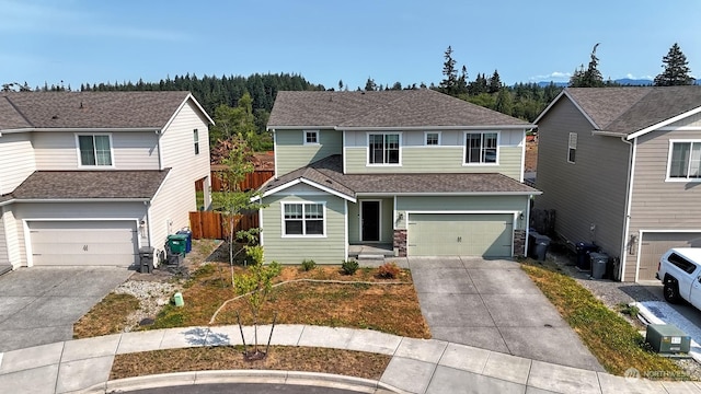 view of front property featuring a garage