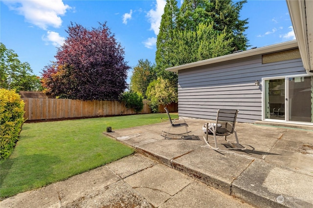 view of patio with fence