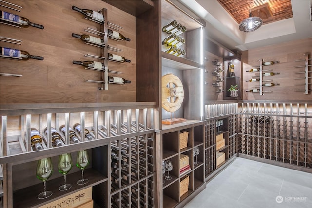 3263 Evergreen Point Rd, Medina, WA 98039 - wine room with tile patterned floors