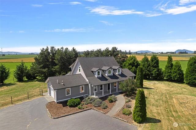 6340 Chuckanut Dr, Bow, WA 98232 - aerial view featuring a rural view and a mountain view