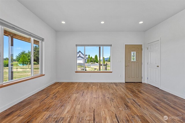 unfurnished room featuring wood-type flooring