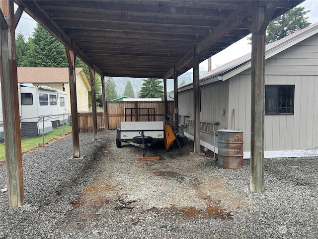 view of patio with a carport