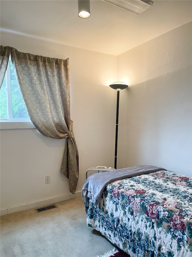 bedroom with carpet