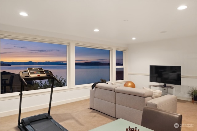 view of carpeted living room