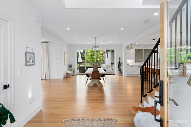 foyer featuring light hardwood / wood-style flooring