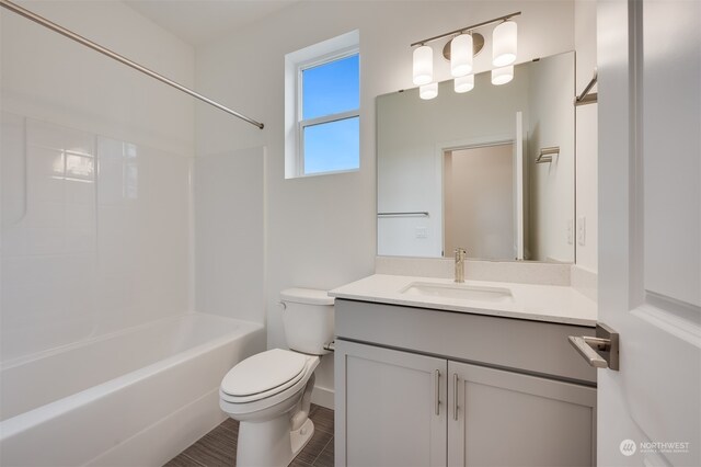 29209 217th Pl SE Unit 30, Black Diamond, WA 98010 - full bath with vanity, toilet, and shower / washtub combination