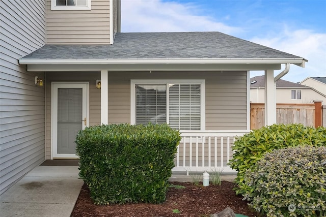 entrance to property with a porch