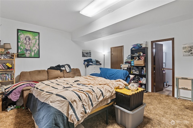 bedroom featuring carpet flooring