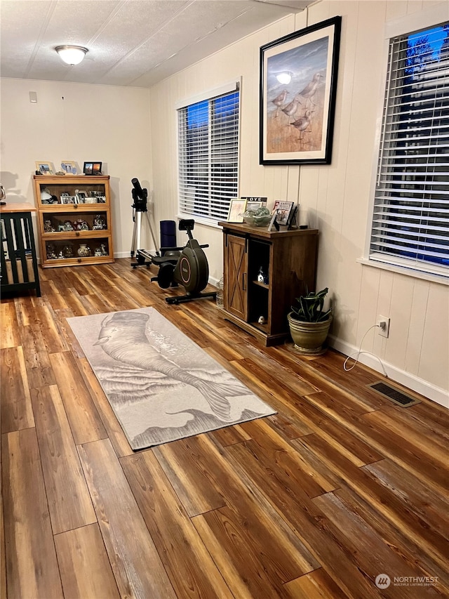 sitting room featuring hardwood / wood-style flooring