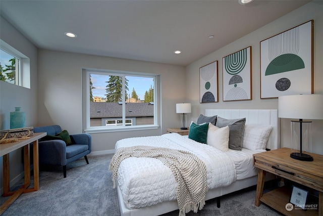 view of carpeted bedroom