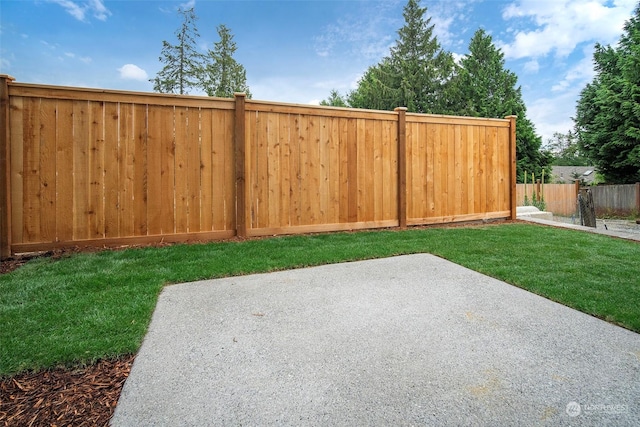 view of yard with a patio