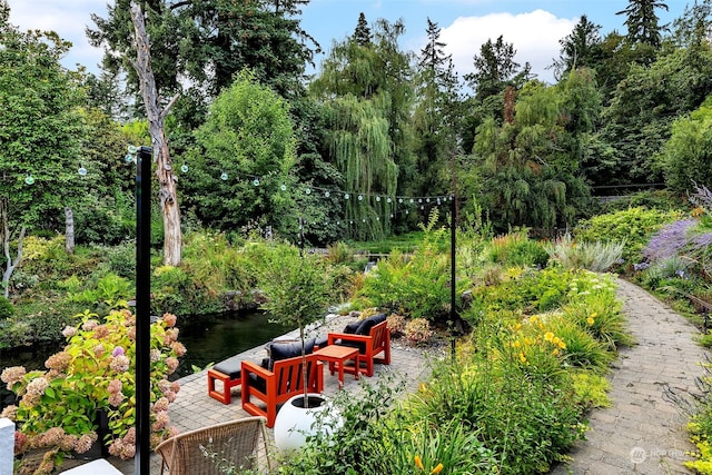 view of home's community with a patio