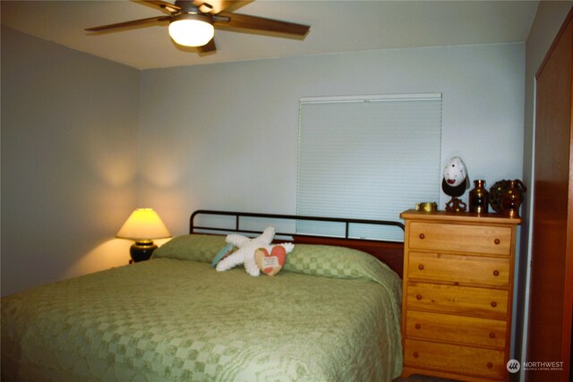 bedroom with ceiling fan