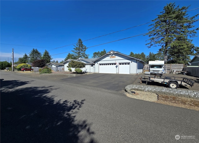 exterior space featuring a garage