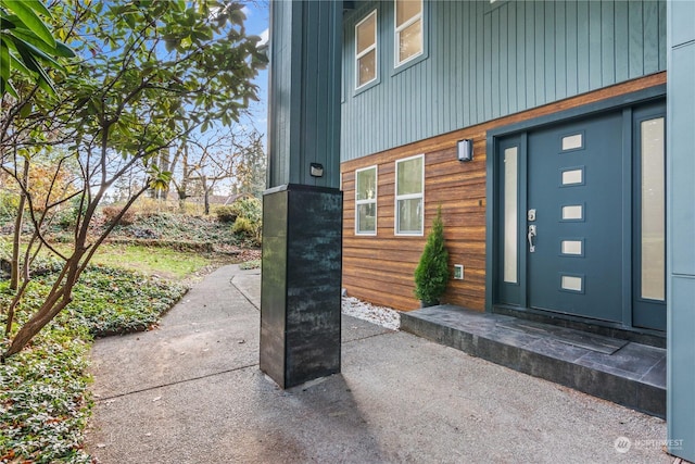 view of doorway to property