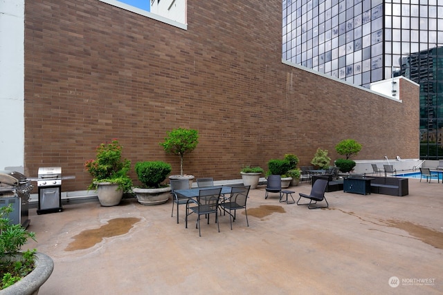 view of patio / terrace featuring grilling area