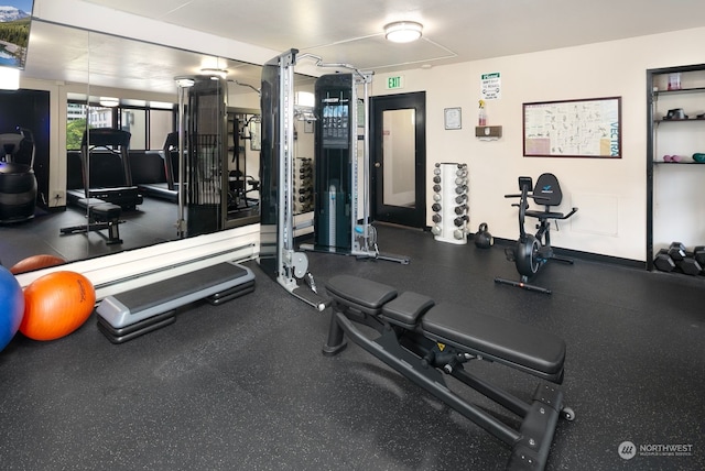 view of exercise room