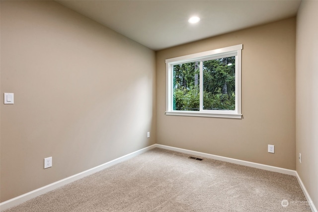 unfurnished room with carpet