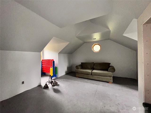 bonus room with lofted ceiling