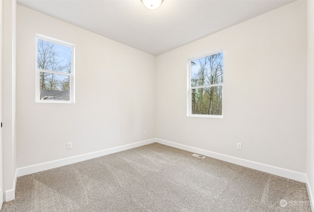 view of carpeted empty room