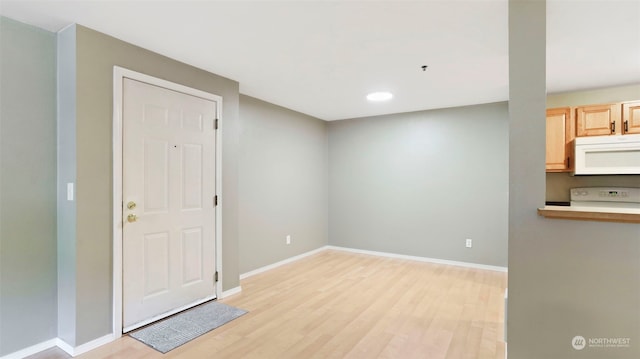 interior space featuring light wood-type flooring