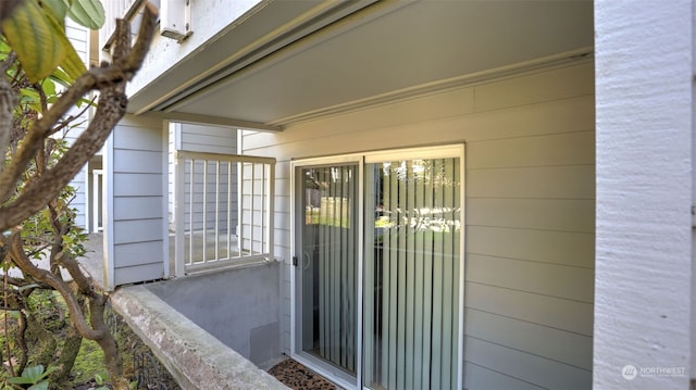 view of doorway to property