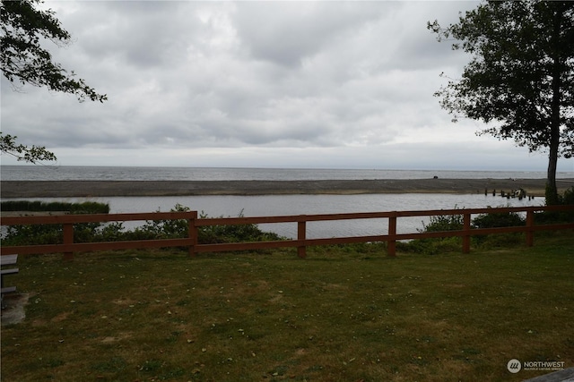 water view with fence