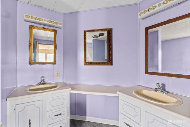 bathroom with dual vanity