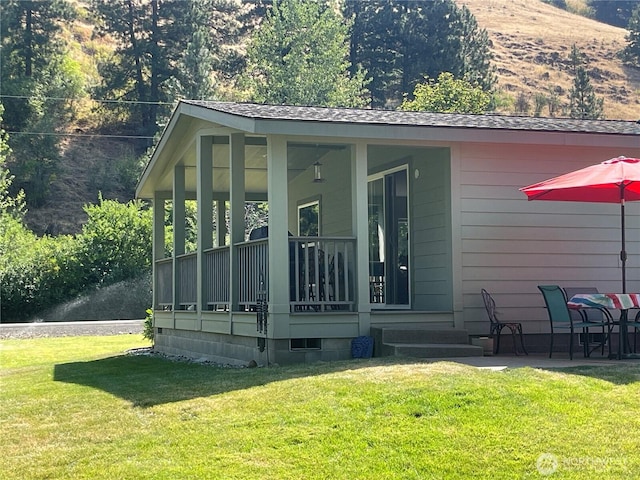236 Wolf Fork Rd, Dayton, WA 99328 - view of outdoor structure with a porch