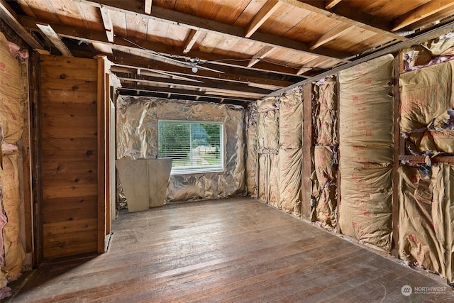 miscellaneous room featuring wood-type flooring