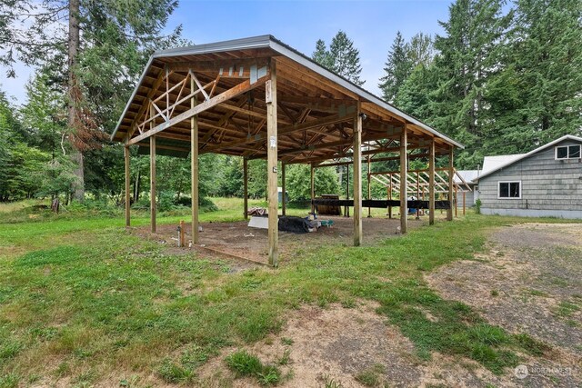 view of yard with a gazebo