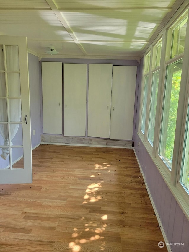 interior space featuring a closet and light wood-type flooring