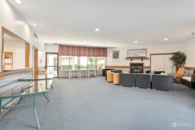 view of carpeted living room