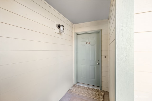 view of doorway to property