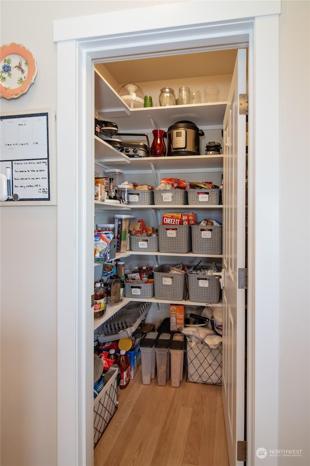 view of storage area