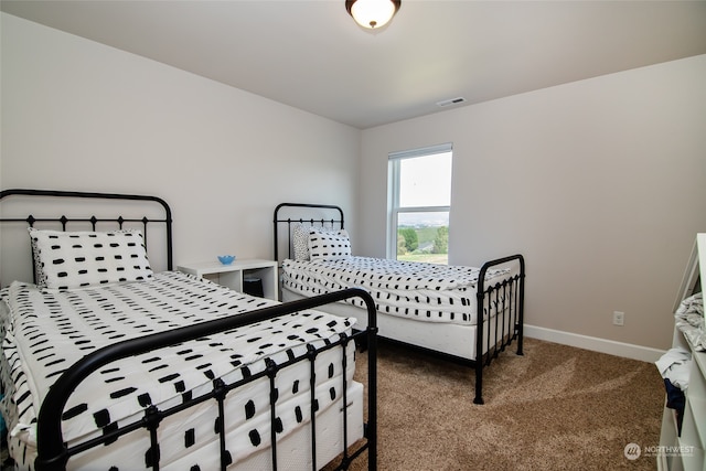 bedroom with carpet floors