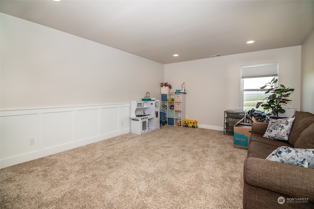 view of carpeted living room