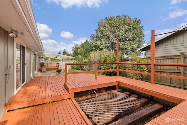 view of wooden deck