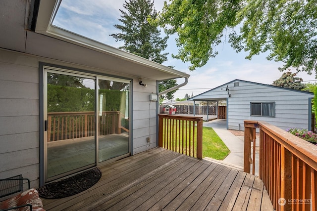 wooden deck with fence