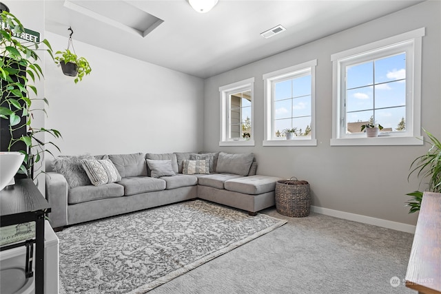 view of carpeted living room