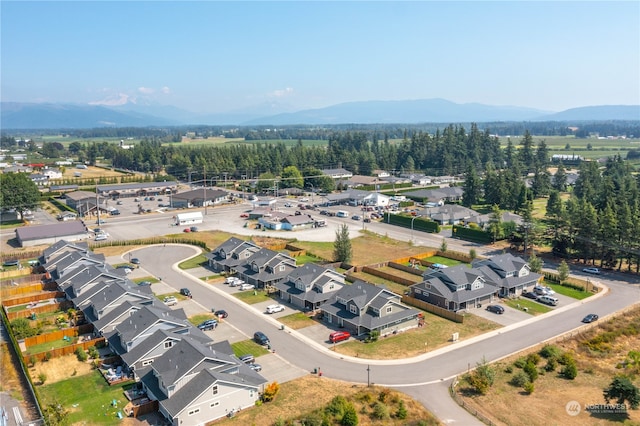 aerial view featuring a mountain view