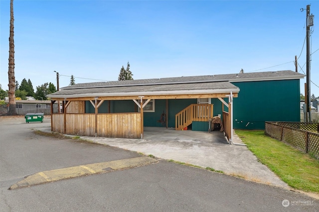 exterior space with an outbuilding and an exterior structure