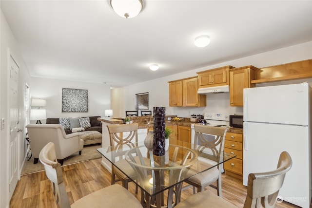 dining room featuring light wood-style floors